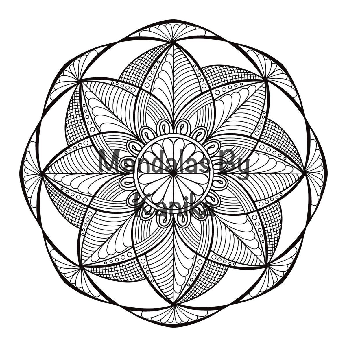 Feuilles de coloriage mandala fleurs