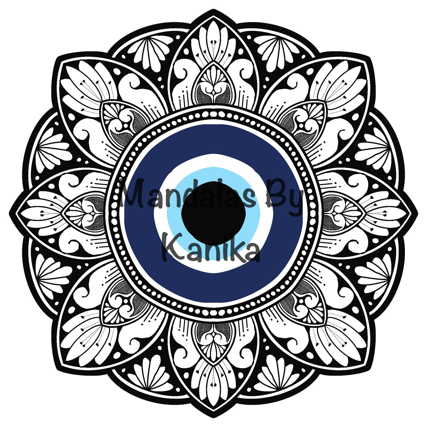 Evil Eye Mandala Digital Print