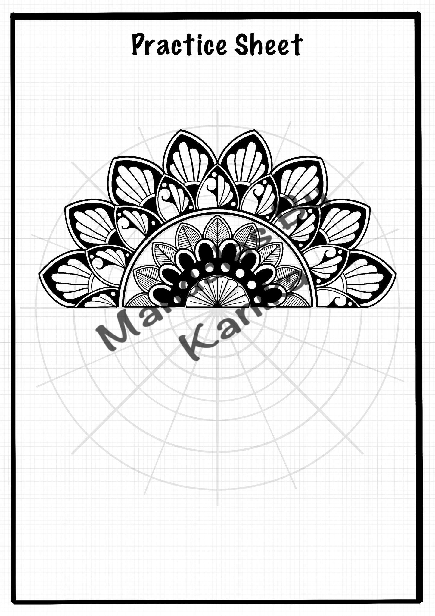 Mandala Practice Sheets Bundle - Learn & Create