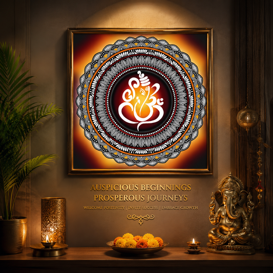 Ganesha Mandala Digital Print