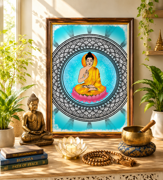 Buddha Mandala Digital Print