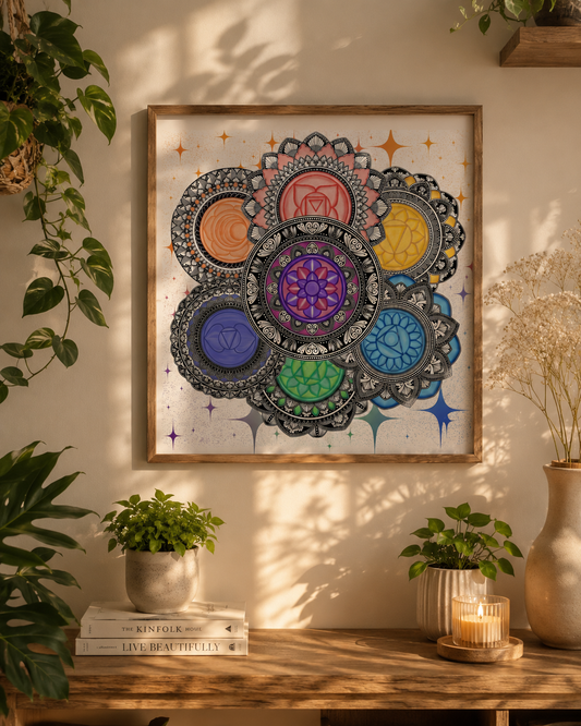 Chakra Oneness Mandala Digital Print
