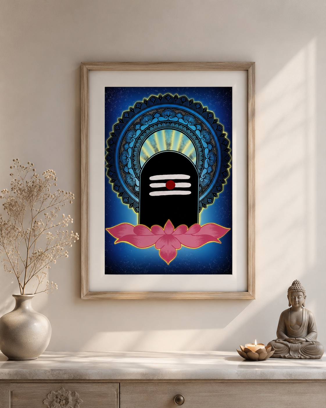 Divine Shiva Mandala Digital Print