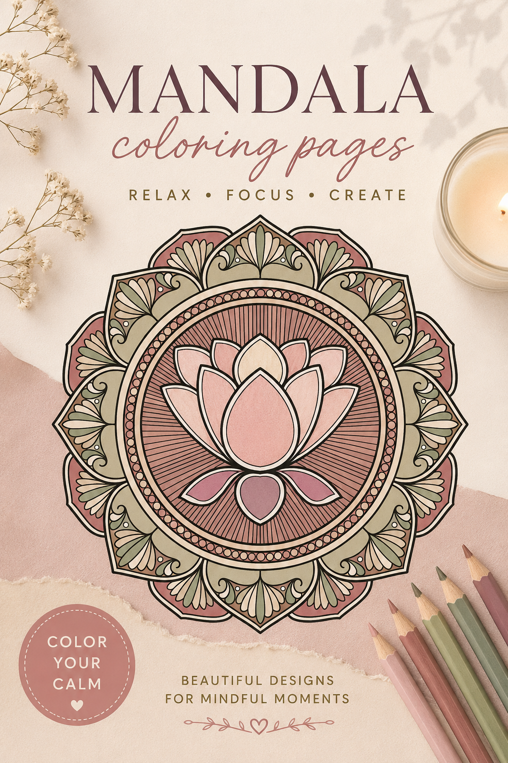 Bloom Mandala Coloring Sheets