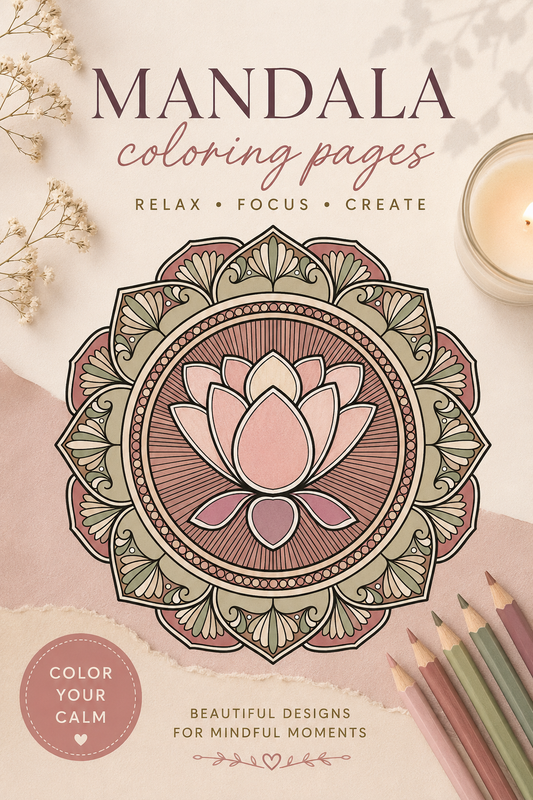 Bloom Mandala Coloring Sheets