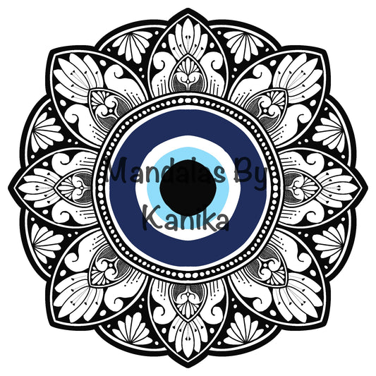 Evil Eye Mandala Digital Print