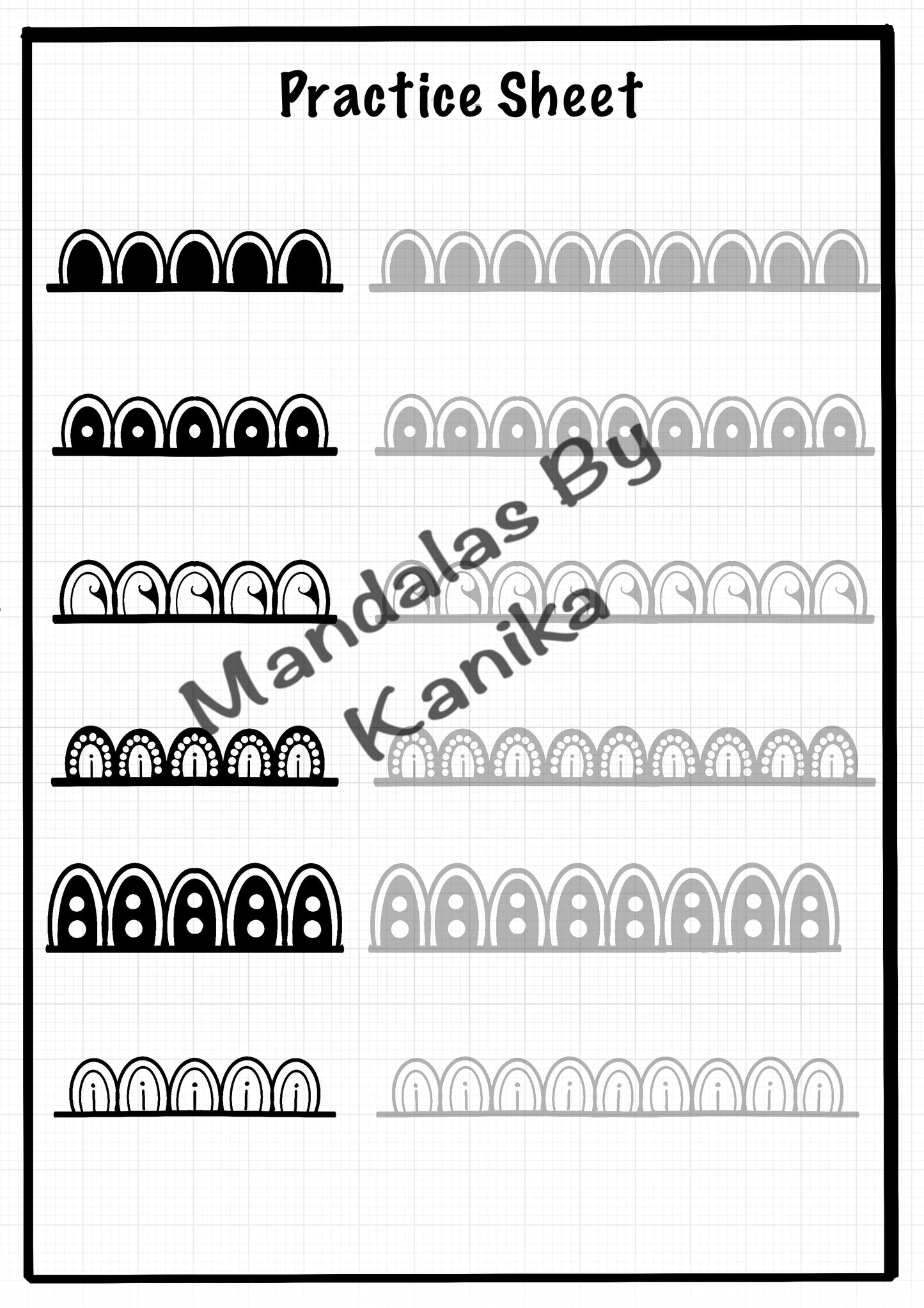 Mandala Practice Sheets Bundle - Learn & Create