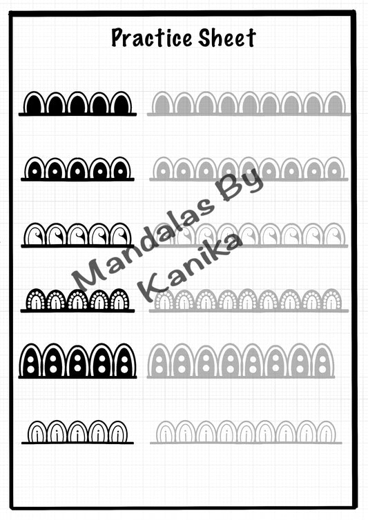 Mandala Practice Sheets Bundle - Learn & Create