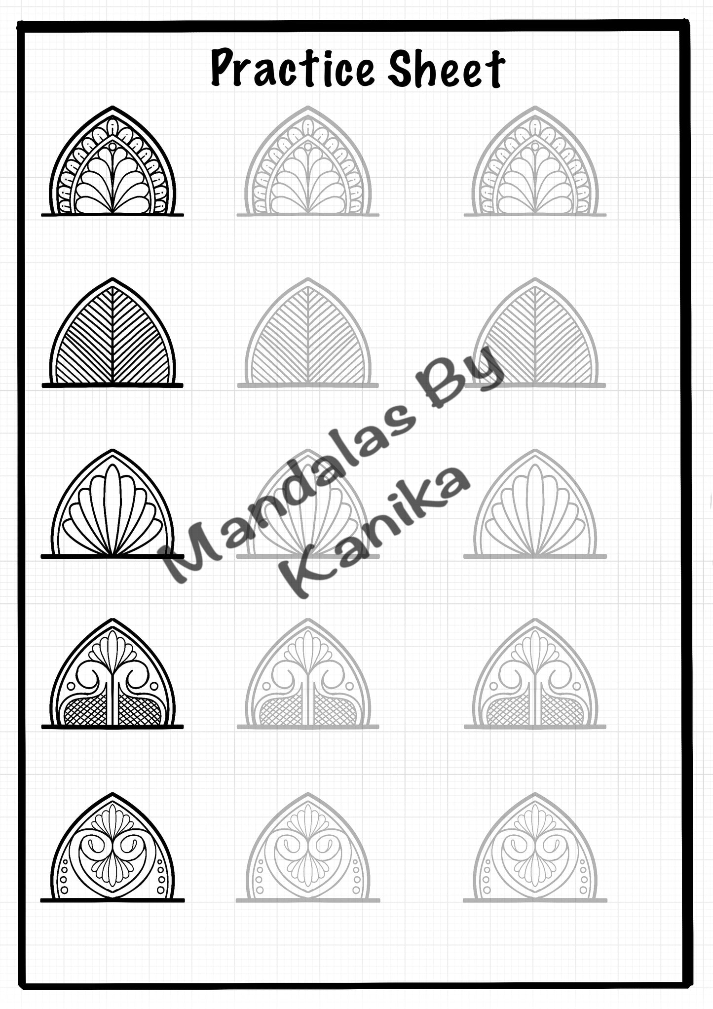 Mandala Practice Sheets Bundle - Learn & Create