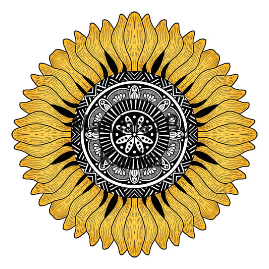 Sunflower Mandala Digital Print