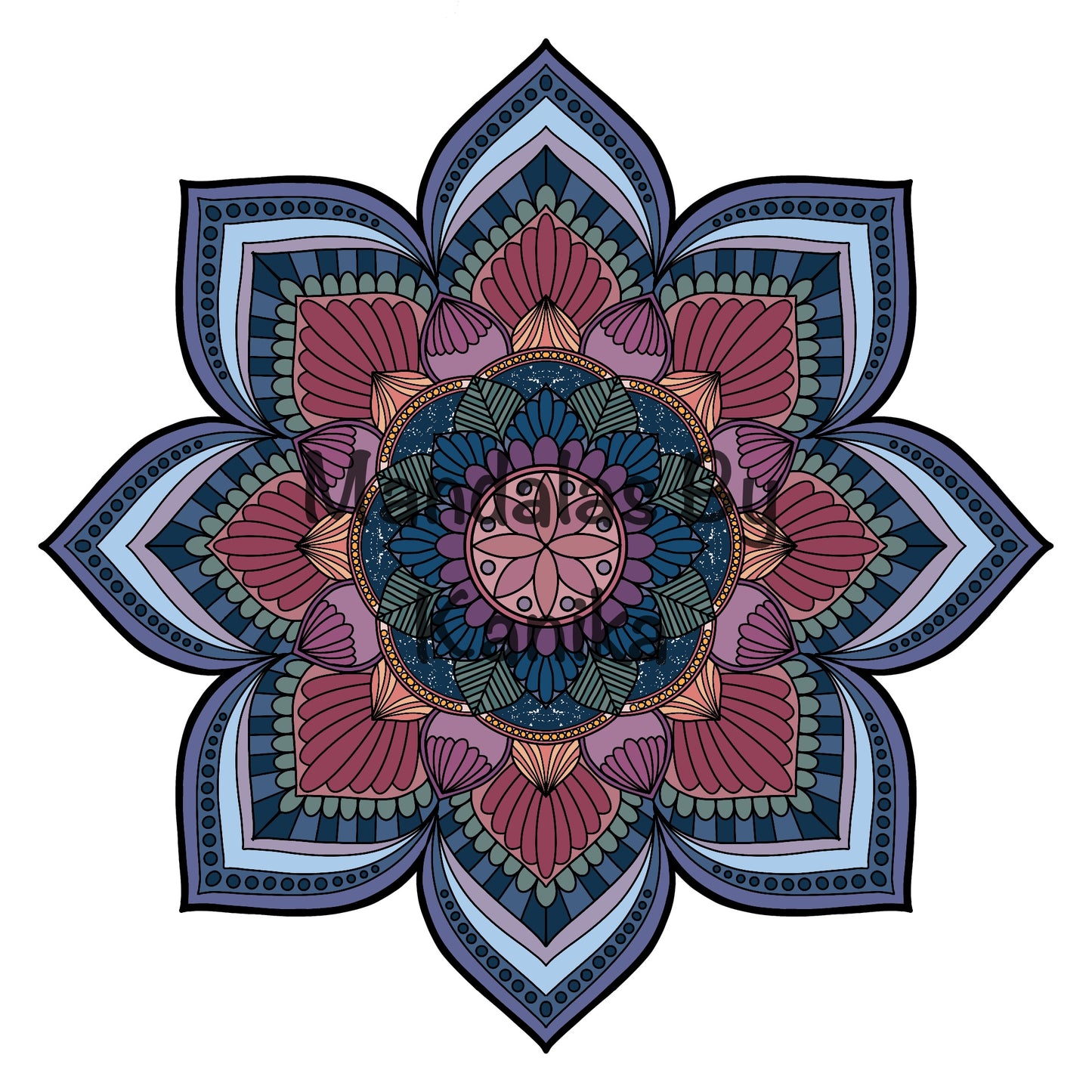 Sunset Mandala Digital Print