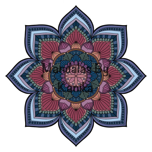 Sunset Mandala Digital Print